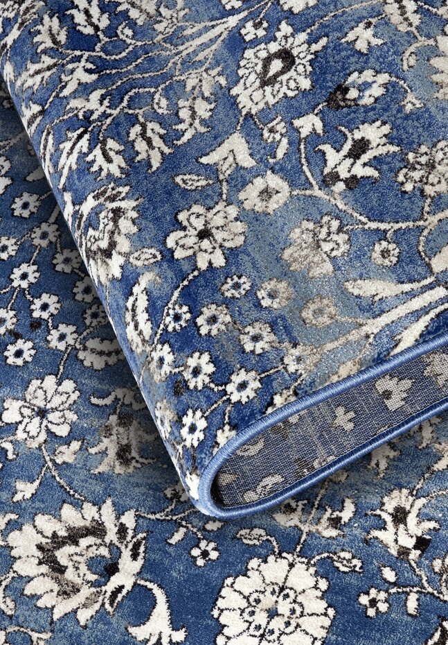 Vintage vloerkleed - Ernest Blauw/Crème Vintage vloerkleed - Ernest Blauw/Crème