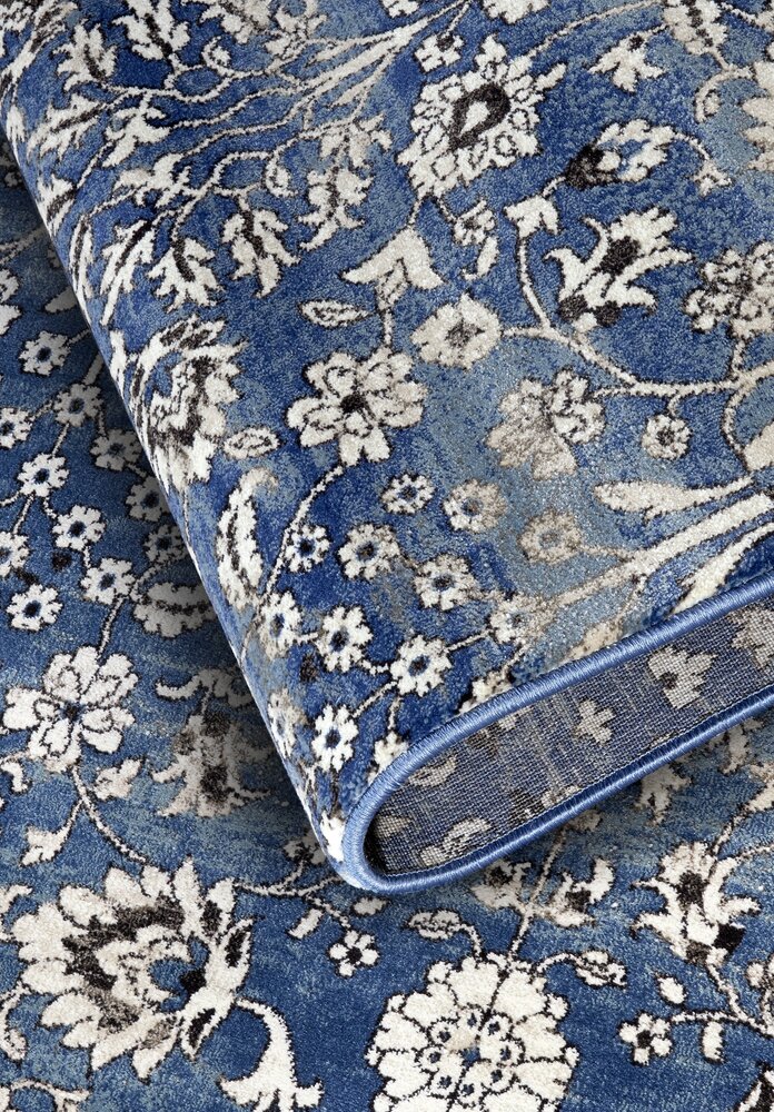 Vintage vloerkleed - Ernest Blauw/Crème Vintage vloerkleed - Ernest Blauw/Crème