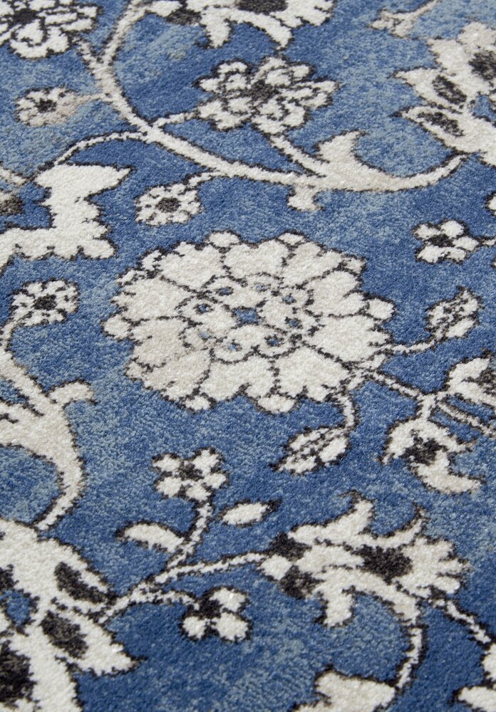 Vintage vloerkleed - Ernest Blauw/Crème Vintage vloerkleed - Ernest Blauw/Crème