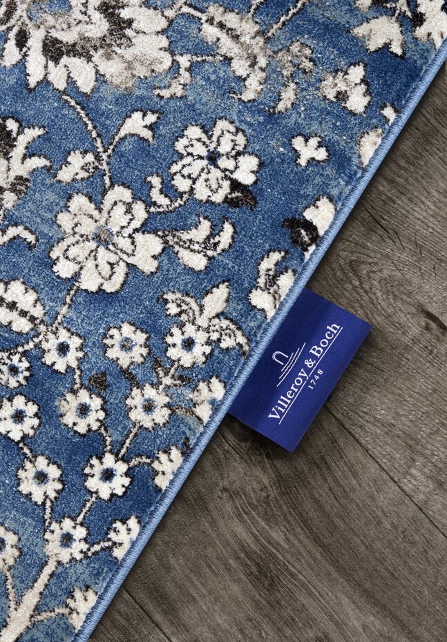 Vintage vloerkleed - Ernest Blauw/Crème Vintage vloerkleed - Ernest Blauw/Crème