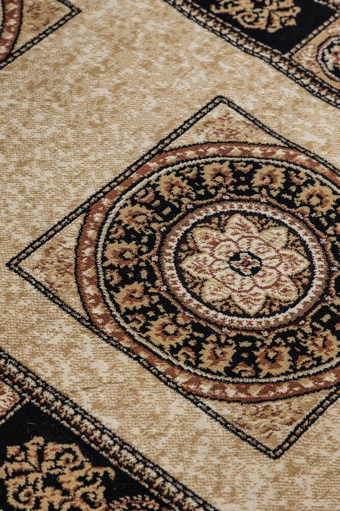 Klassiek loper - Herat Beige/Zwart Klassiek loper - Herat Beige/Zwart