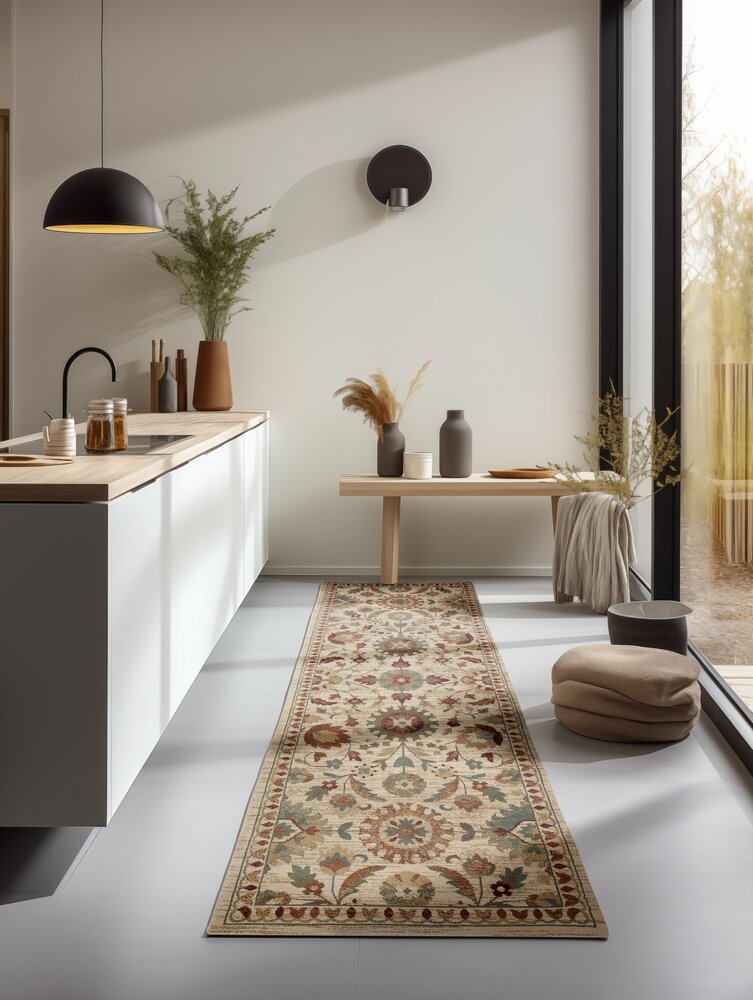 Klassiek loper - Herat Crème/Groen/Terra Klassiek loper - Herat Crème/Groen/Terra