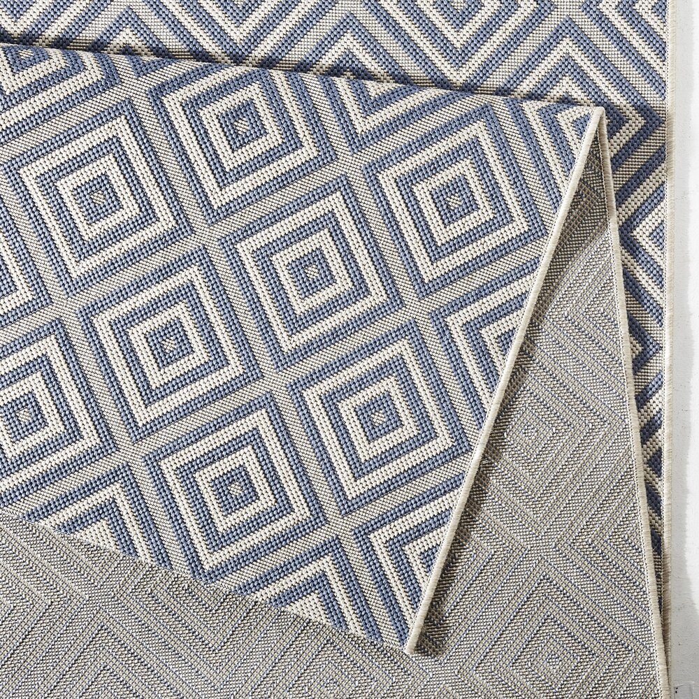 Binnen- en buitenkleed - Karo Blauw/Wit Binnen- en buitenkleed - Karo Blauw/Wit