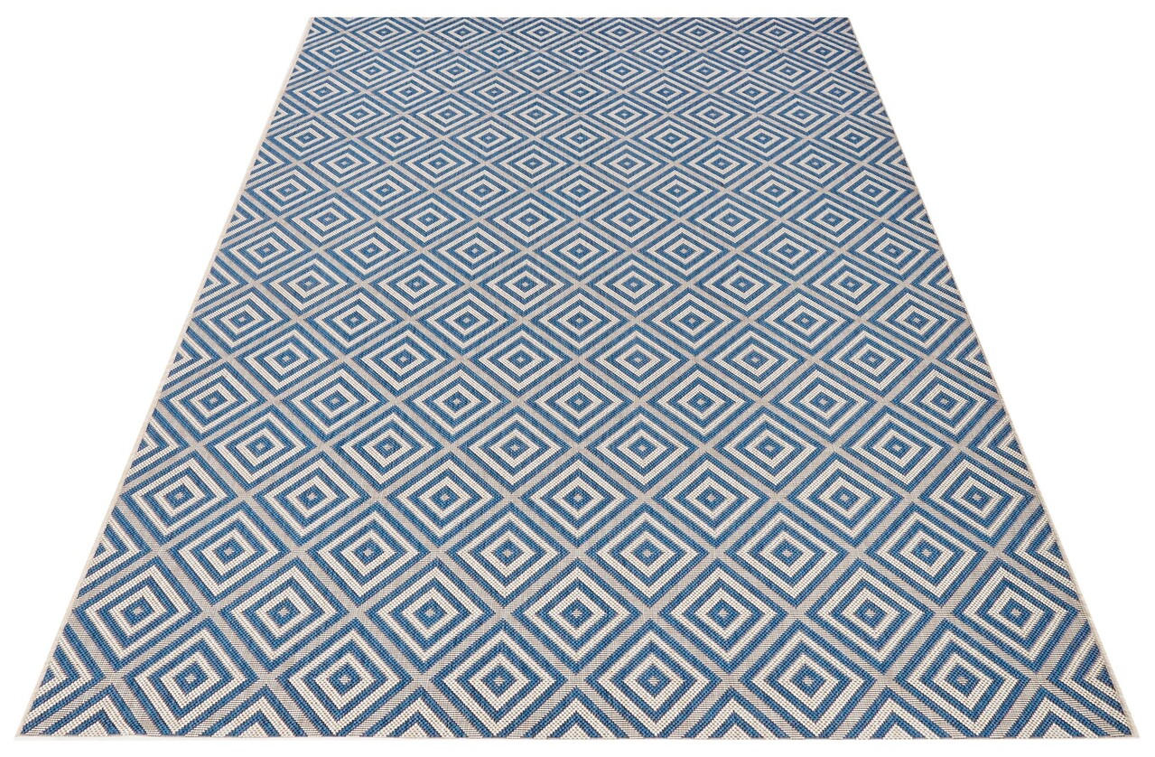 Binnen- en buitenkleed - Karo Blauw/Wit Binnen- en buitenkleed - Karo Blauw/Wit