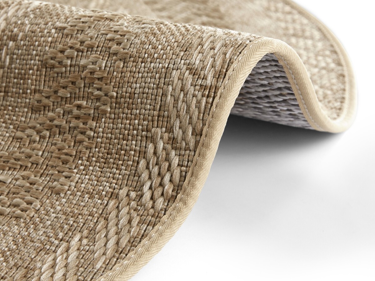 Rond jute vloerkleed - Almendro Beige/Bruin Rond jute vloerkleed - Almendro Beige/Bruin