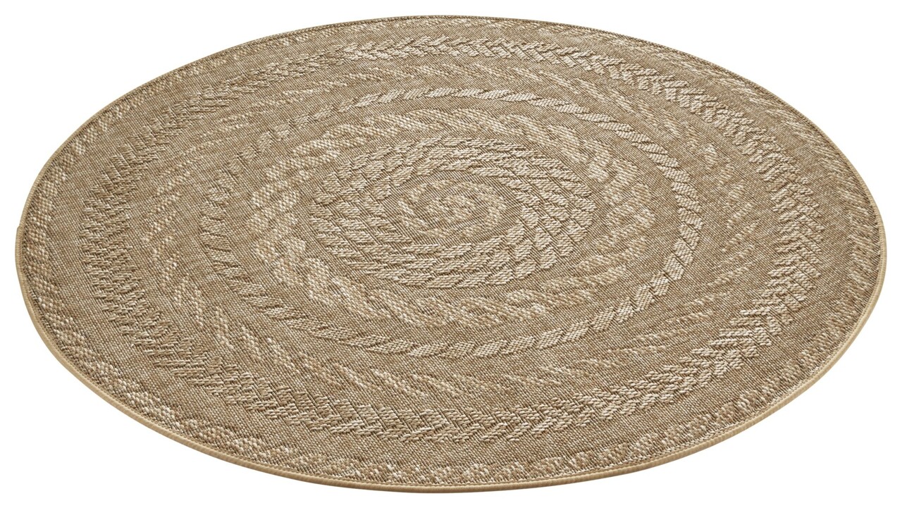 Rond jute vloerkleed - Almendro Beige/Bruin Rond jute vloerkleed - Almendro Beige/Bruin