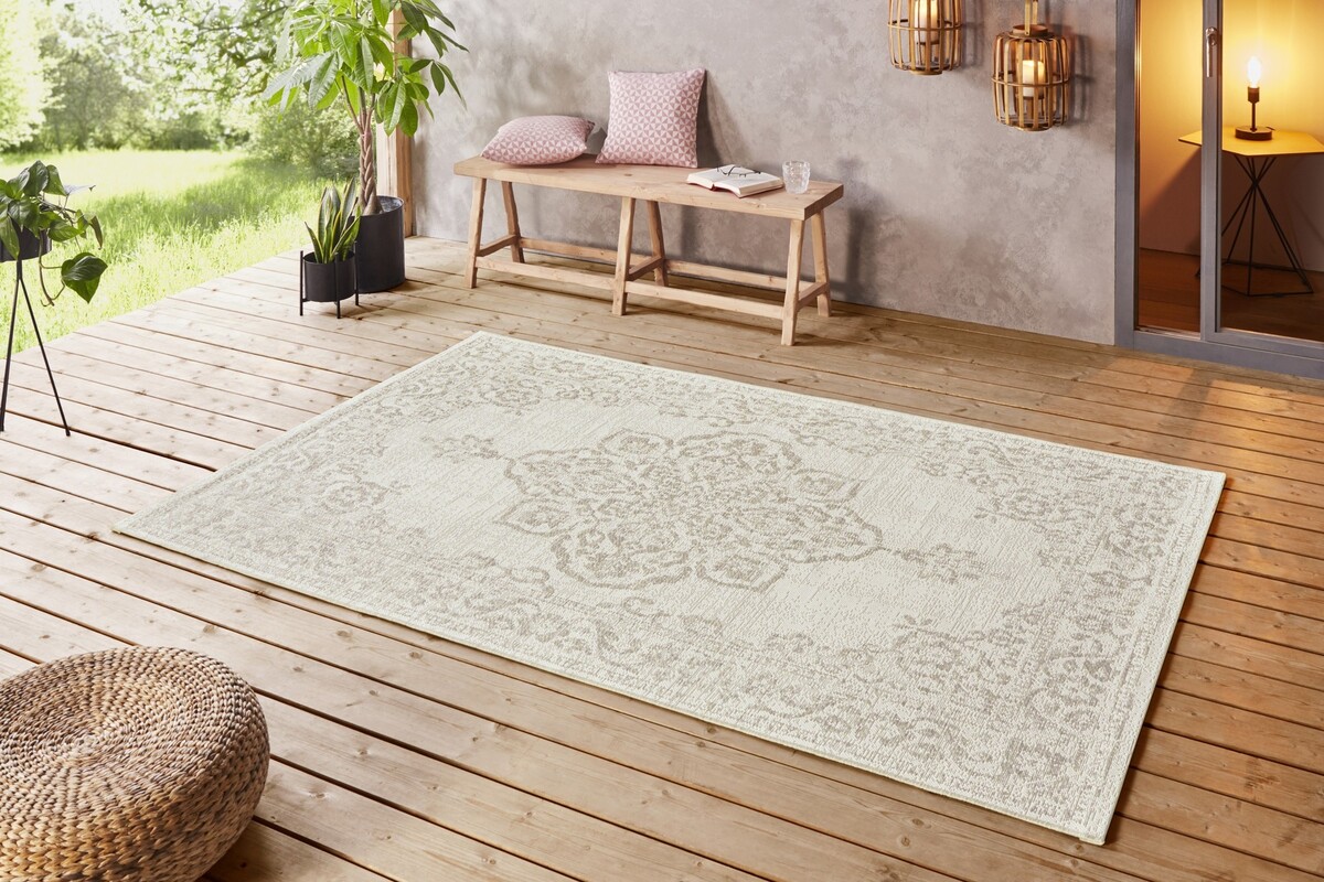 Vintage buitenkleed - Tilos Beige/Crème