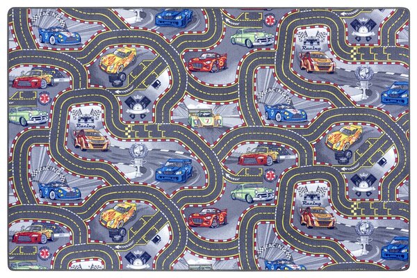 Speelkleed - Race Track Grijs/Multi
