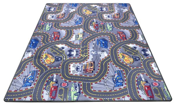 Speelkleed - Race Track Grijs/Multi