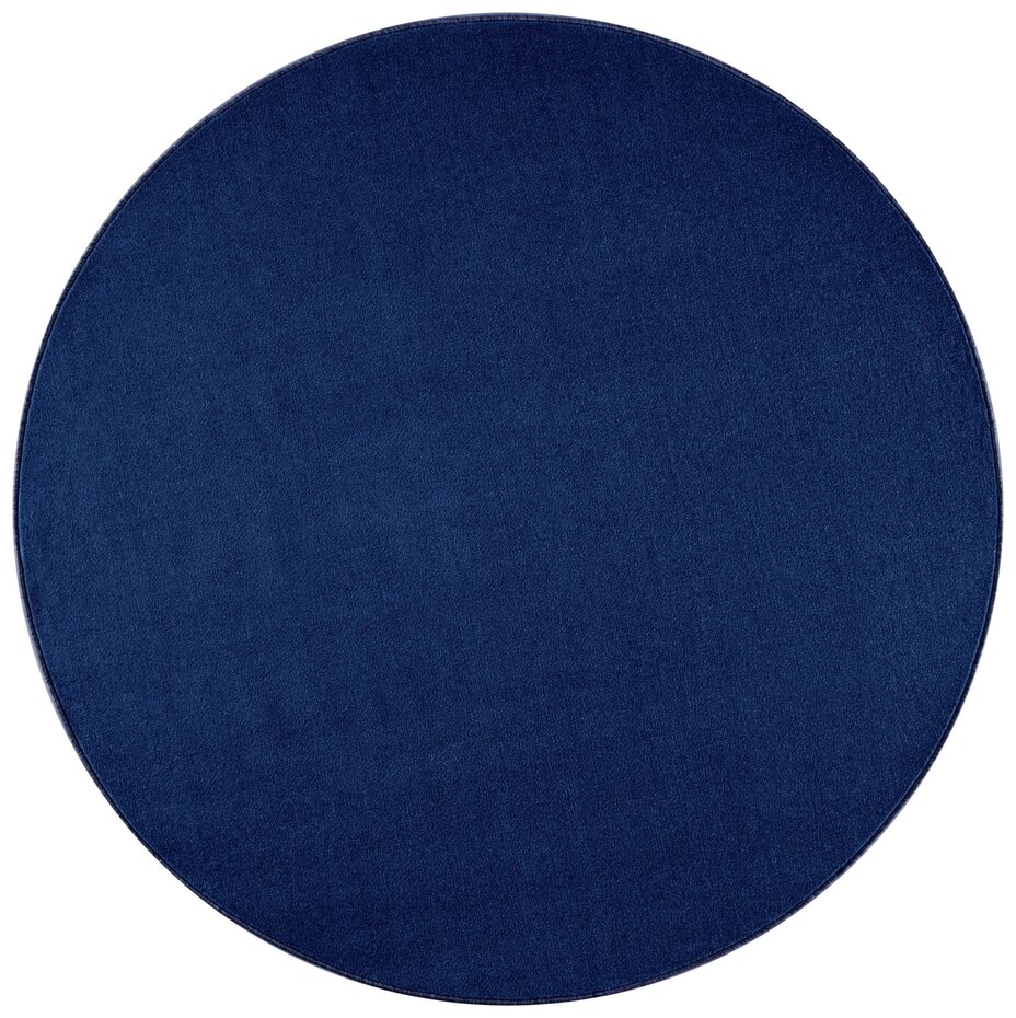Rond effen vloerkleed - Nasty Donkerblauw Rond effen vloerkleed - Nasty Donkerblauw