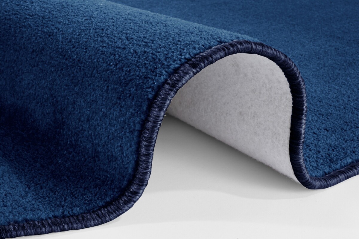 Rond effen vloerkleed - Nasty Donkerblauw Rond effen vloerkleed - Nasty Donkerblauw