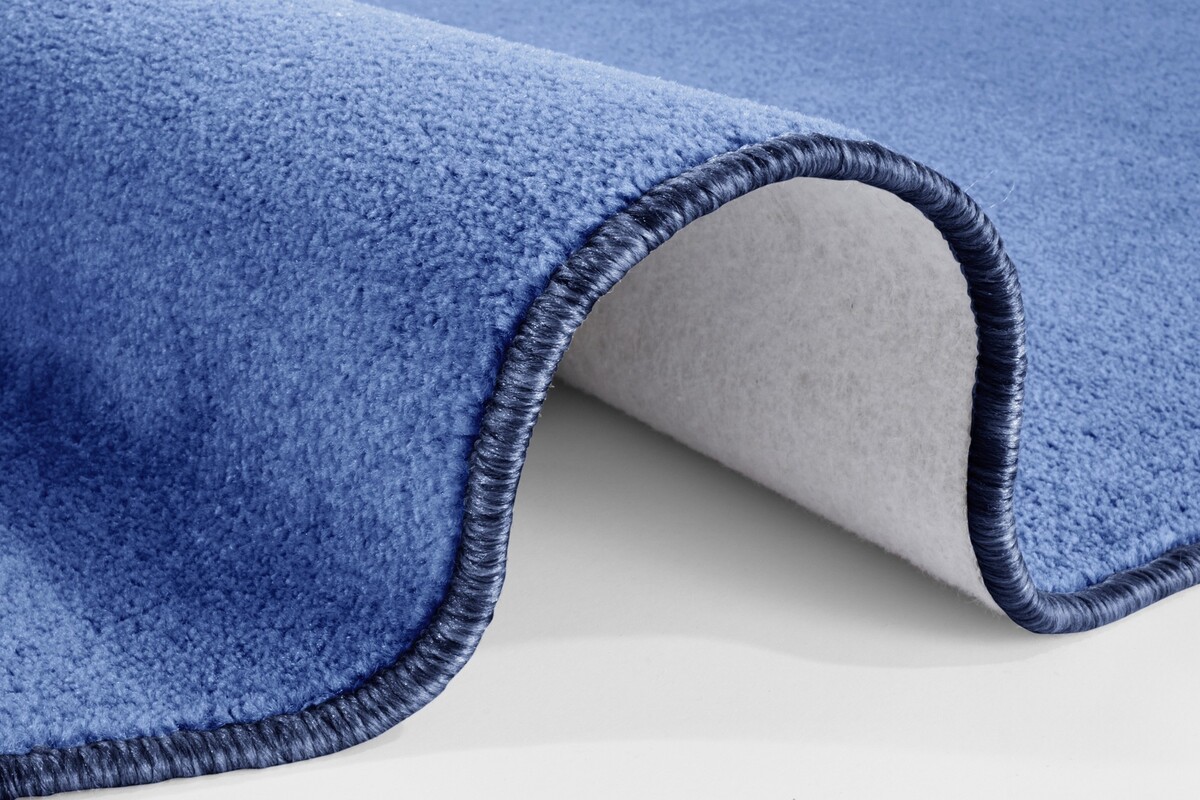 Rond effen vloerkleed - Nasty Blauw Rond effen vloerkleed - Nasty Blauw