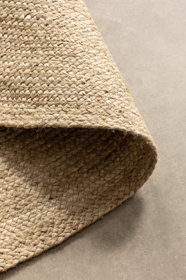 Jute vloerkleed - Rangpur Rond Crème Jute vloerkleed - Rangpur Rond Crème