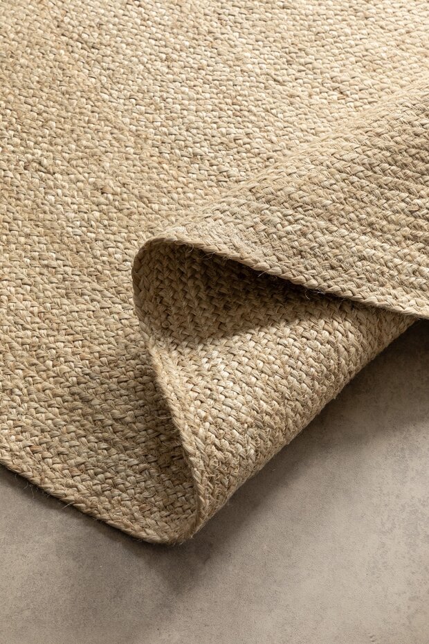 Jute vloerkleed - Rangpur Rond Crème Jute vloerkleed - Rangpur Rond Crème