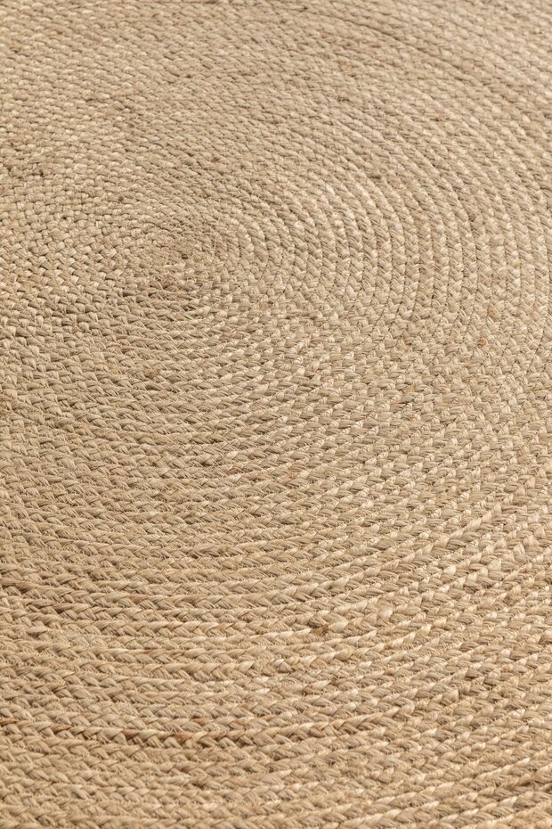 Jute vloerkleed - Rangpur Rond Crème Jute vloerkleed - Rangpur Rond Crème