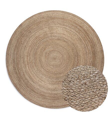 Jute vloerkleed - Rangpur Rond Taupe