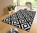 Geometrisch vloerkleed - Diamond Zwart/Wit