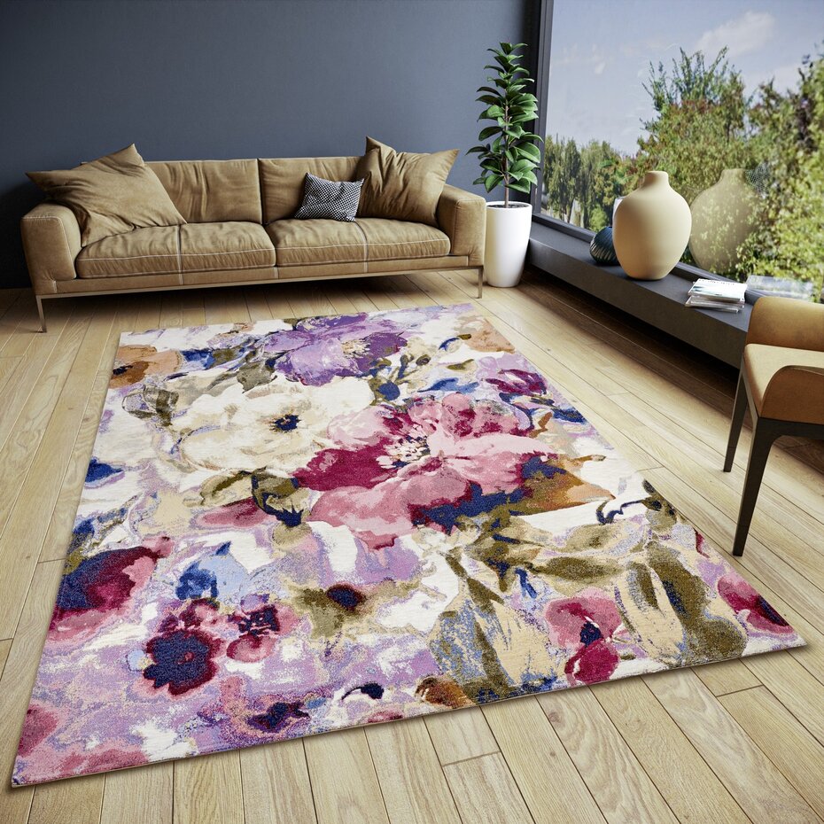 Bloemen vloerkleed - Atika Kleurrijk Bloemen vloerkleed - Atika Kleurrijk