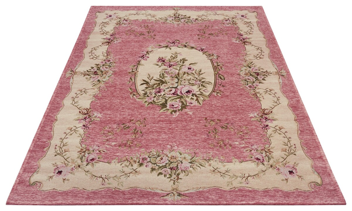 Bloemen vloerkleed - Asmaa Vintage Roze