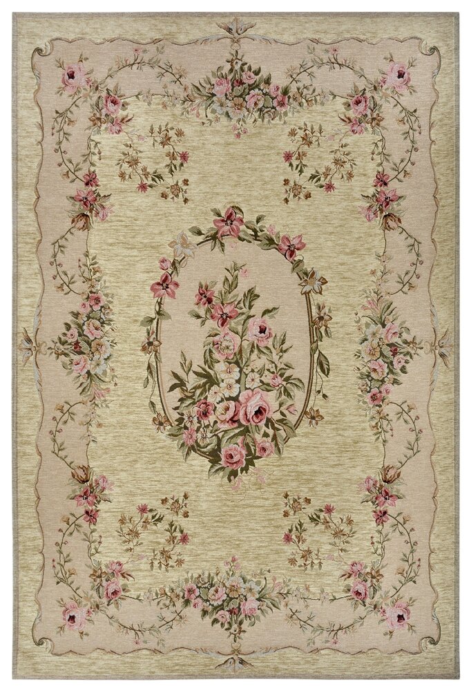 Bloemen vloerkleed - Asmaa Vintage Beige/Crème Bloemen vloerkleed - Asmaa Vintage Beige/Crème
