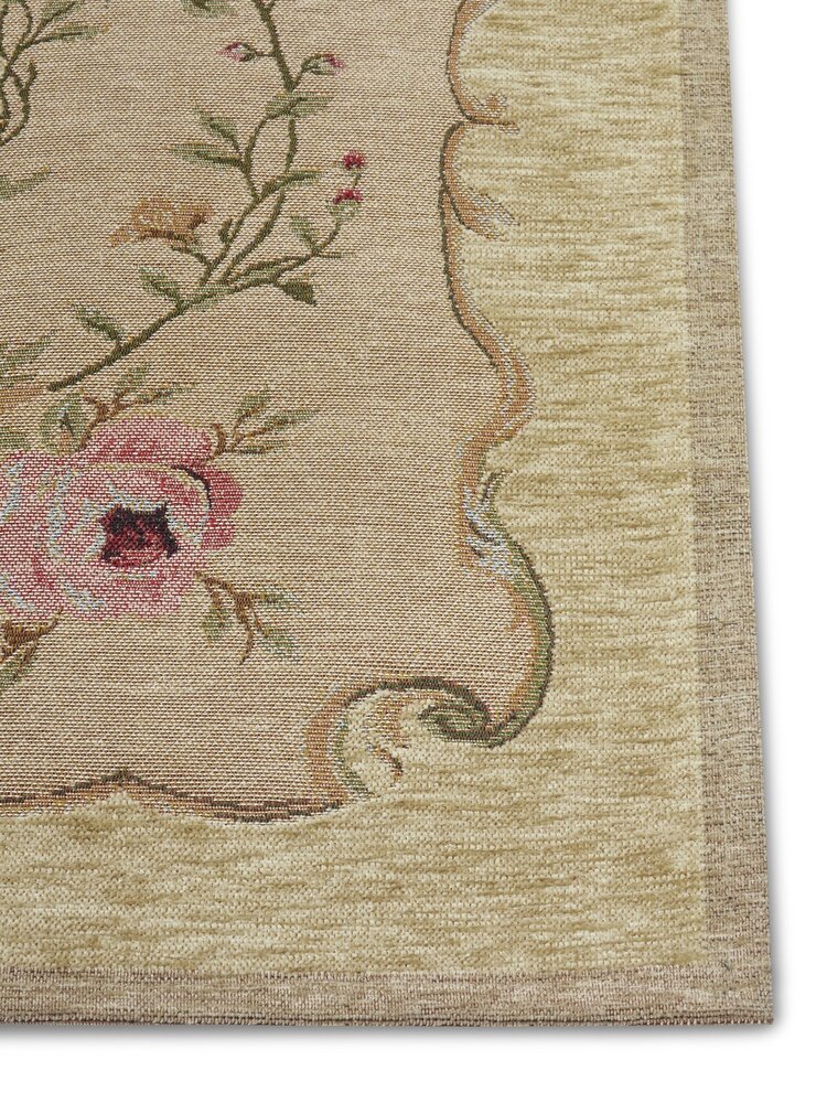Bloemen vloerkleed - Asmaa Vintage Beige/Crème Bloemen vloerkleed - Asmaa Vintage Beige/Crème