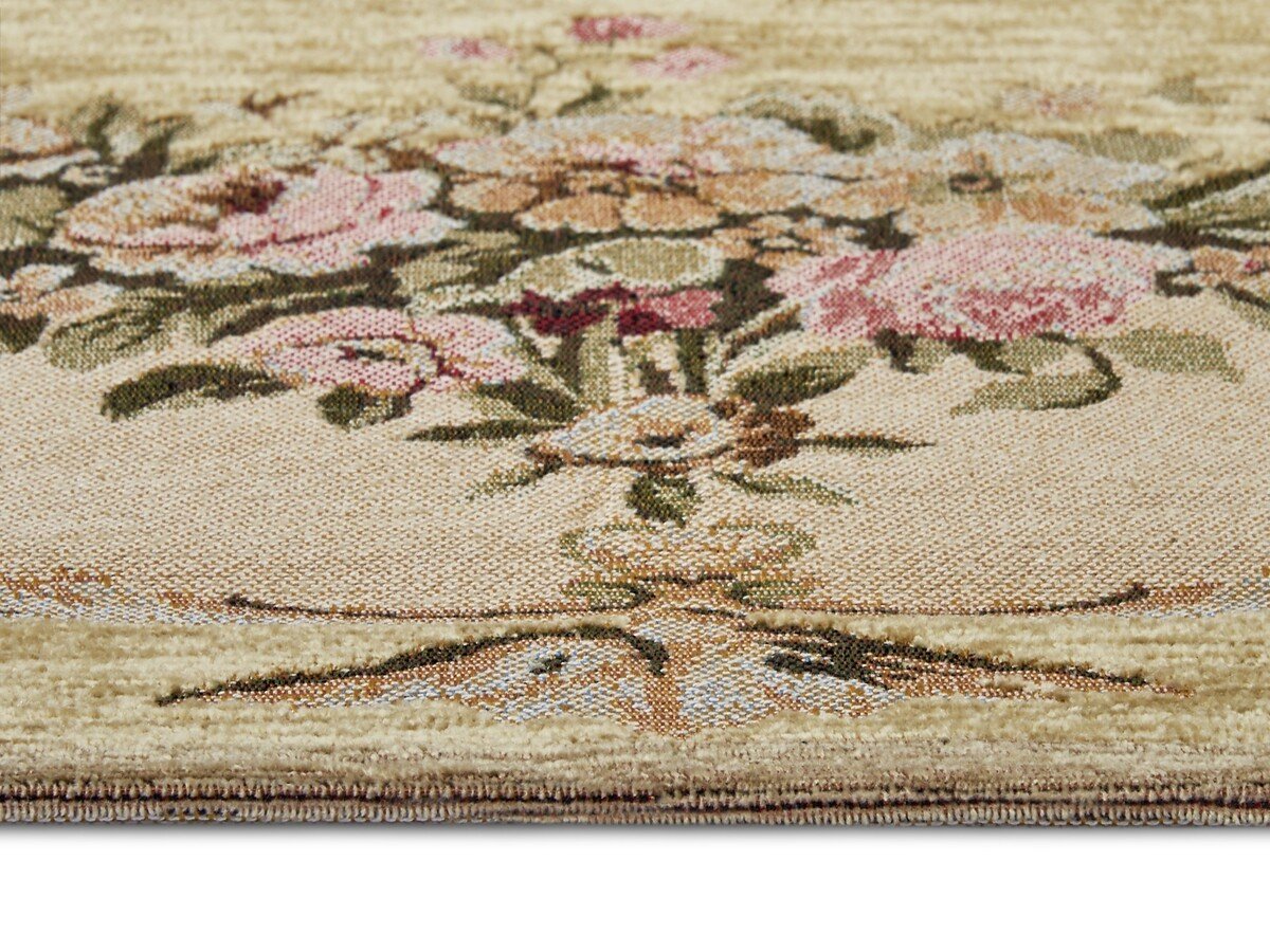 Bloemen vloerkleed - Asmaa Vintage Beige/Crème