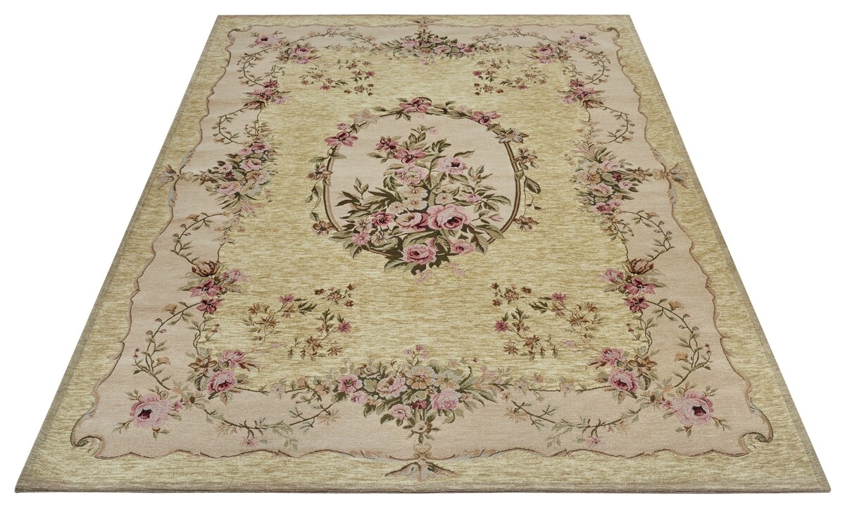 Bloemen vloerkleed - Asmaa Vintage Beige/Crème