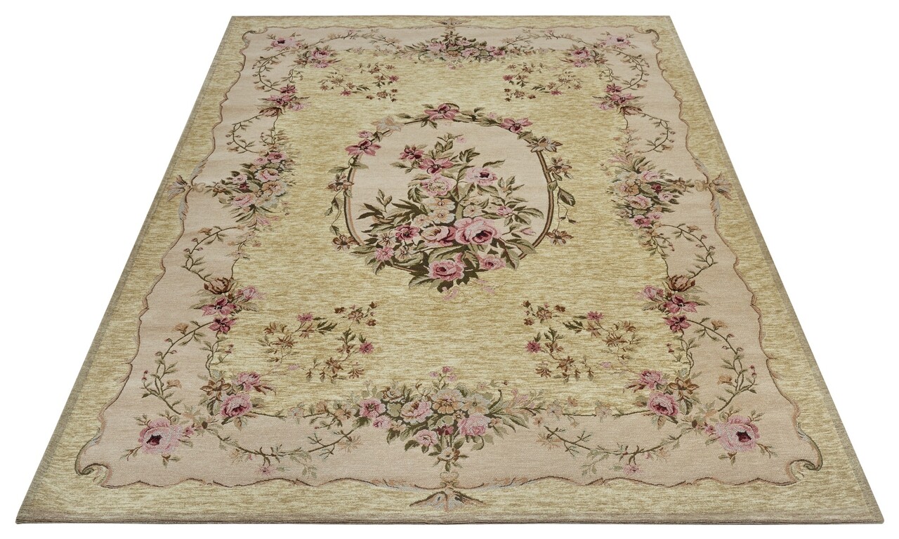Bloemen vloerkleed - Asmaa Vintage Beige/Crème Bloemen vloerkleed - Asmaa Vintage Beige/Crème