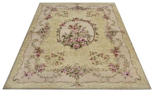 Bloemen vloerkleed - Asmaa Vintage Beige/Crème