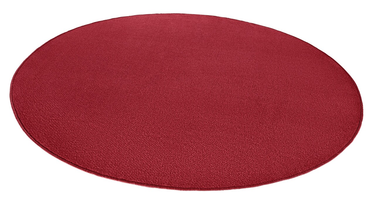 Rond effen vloerkleed - Fancy Rood