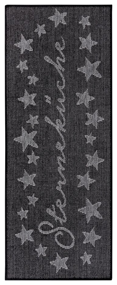 Keukenloper - Sterren Zwart