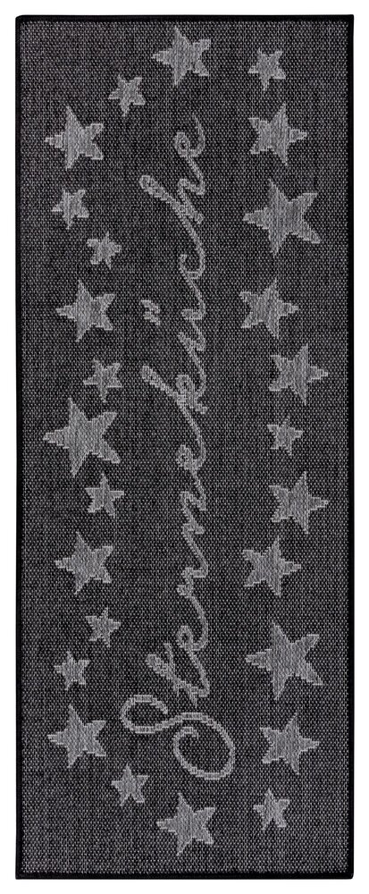 Keukenloper - Sterren Zwart