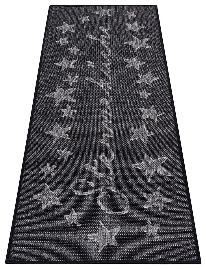 Keukenloper - Sterren Zwart