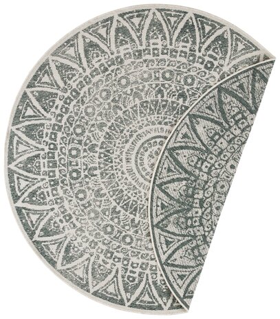 Rond binnen- en buitenkleed - Lilja Groen/Crème Rond binnen- en buitenkleed - Lilja Groen/Crème