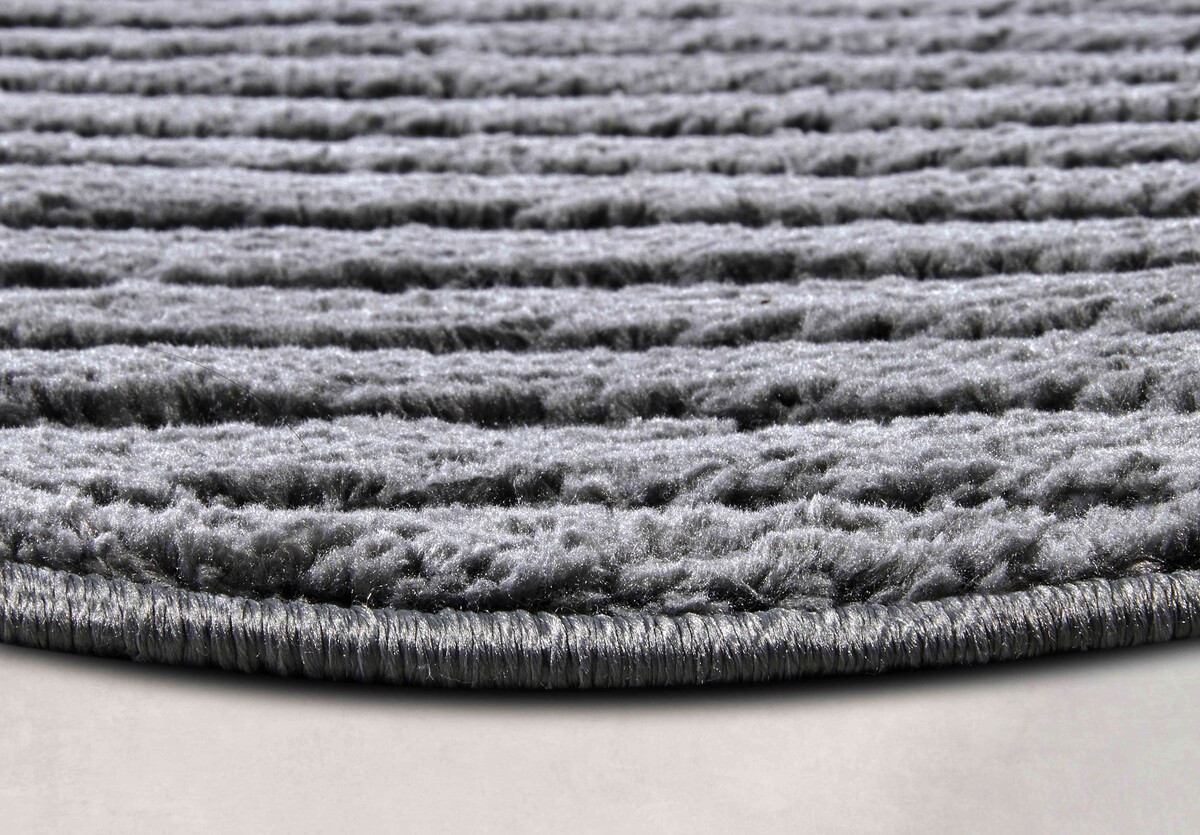 Rond Japandi vloerkleed - Panglao Antraciet