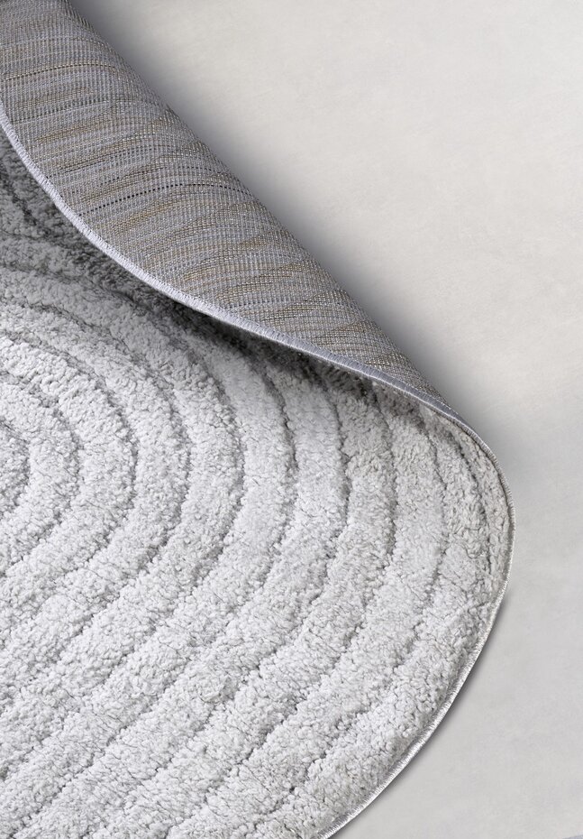 Rond Japandi vloerkleed - Panglao Grijs