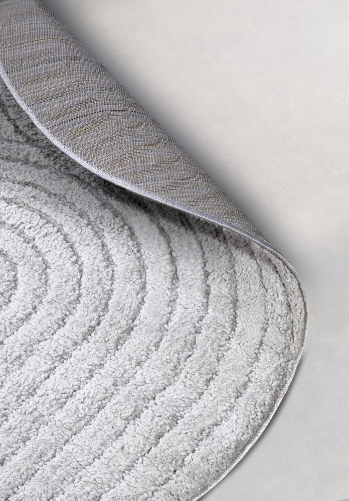 Rond Japandi vloerkleed - Panglao Grijs