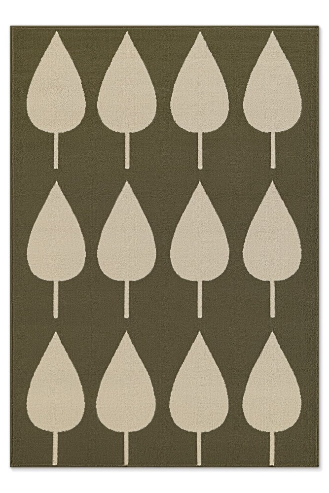 Kindervloerkleed - Lovely Leaves Groen/Beige Kindervloerkleed - Lovely Leaves Groen/Beige