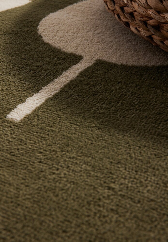 Kindervloerkleed - Lovely Leaves Groen/Beige Kindervloerkleed - Lovely Leaves Groen/Beige