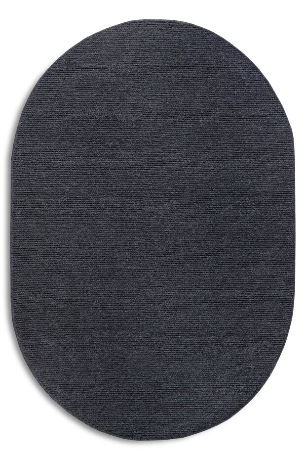 Ovaal wollen vloerkleed - Francois Antraciet Ovaal wollen vloerkleed - Francois Antraciet