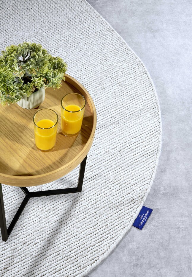 Ovaal wollen vloerkleed - Francois Wit/Crème Ovaal wollen vloerkleed - Francois Wit/Crème