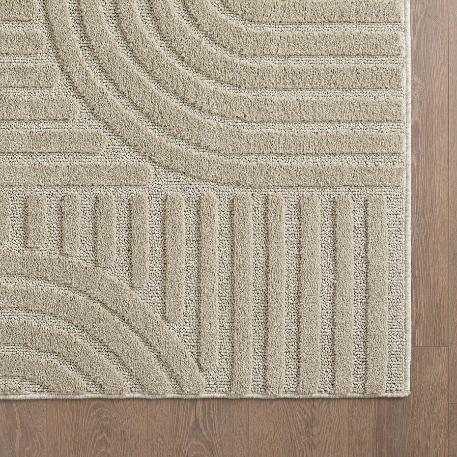 Rond Japandi vloerkleed - Arte Beige