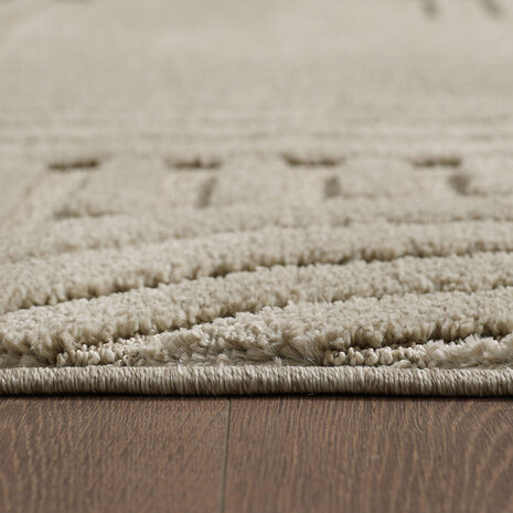 Rond Japandi vloerkleed - Arte Beige
