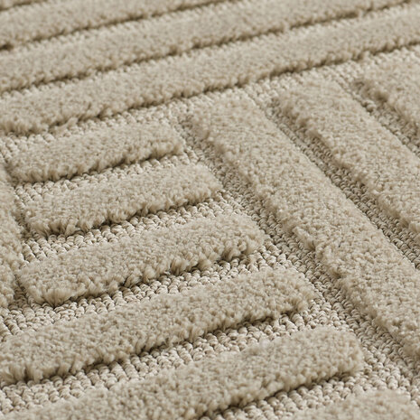 Rond Japandi vloerkleed - Arte Beige