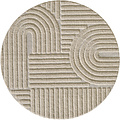 Rond Japandi vloerkleed - Arte Beige
