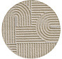 Rond Japandi vloerkleed - Arte Beige