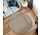 Rond Laagpolig vloerkleed - Gevlochten - Handgeweven Look - Beige