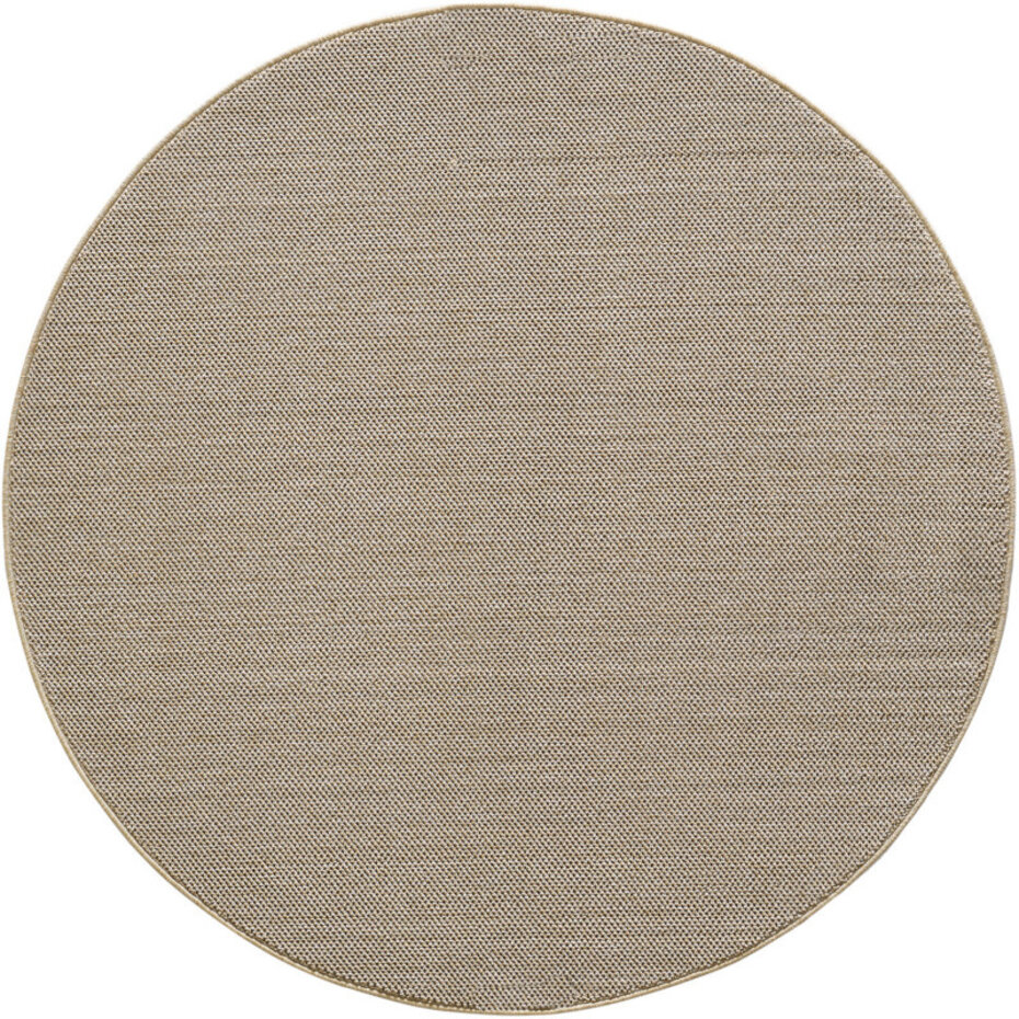 Rond Laagpolig vloerkleed - Gevlochten - Handgeweven Look - Beige Rond Laagpolig vloerkleed - Gevlochten - Handgeweven Look - Beige
