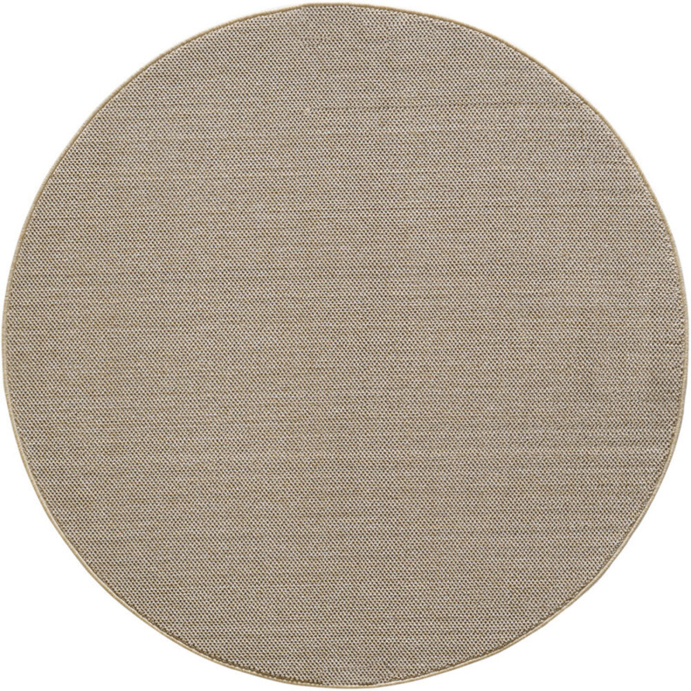 Rond Laagpolig vloerkleed - Gevlochten - Handgeweven Look - Beige Rond Laagpolig vloerkleed - Gevlochten - Handgeweven Look - Beige