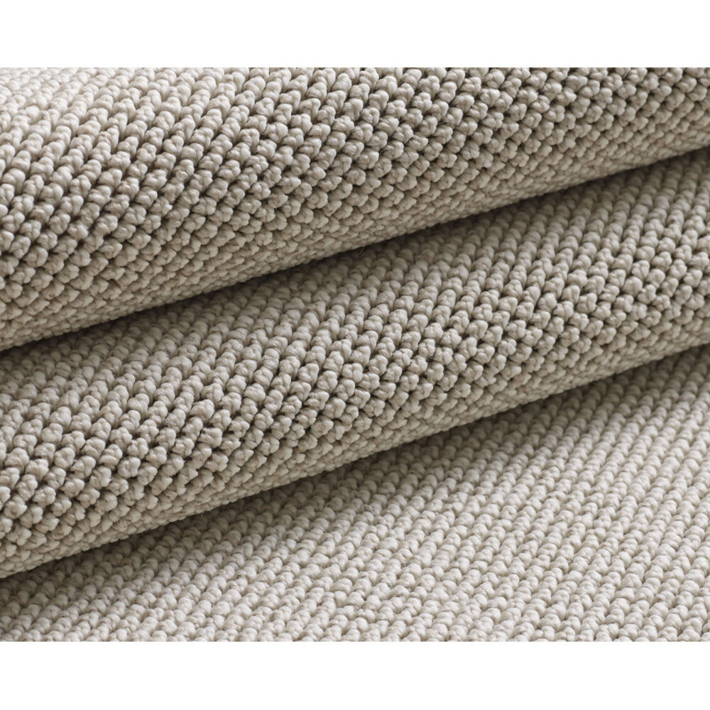 Rond Laagpolig vloerkleed - Gevlochten - Handgeweven Look - Creme Rond Laagpolig vloerkleed - Gevlochten - Handgeweven Look - Creme